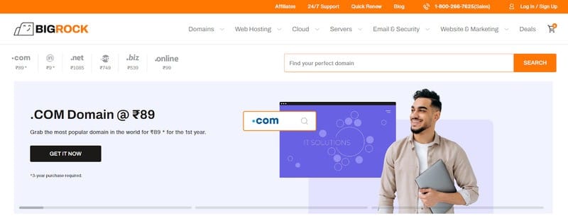 BigRock is a hosting and domain registration company. They offer many online services, including domain name registration, shared hosting, VPS hosting, reseller hosting, email hosting, and website building solutions. Among the reasons why people choose BigRock is the fact that it has low costs, a friendly interface, and all-round customer support 24/7. It is mainly targeted to small businesses and individuals who use resellers with high demands on reliable and cheap hosting.