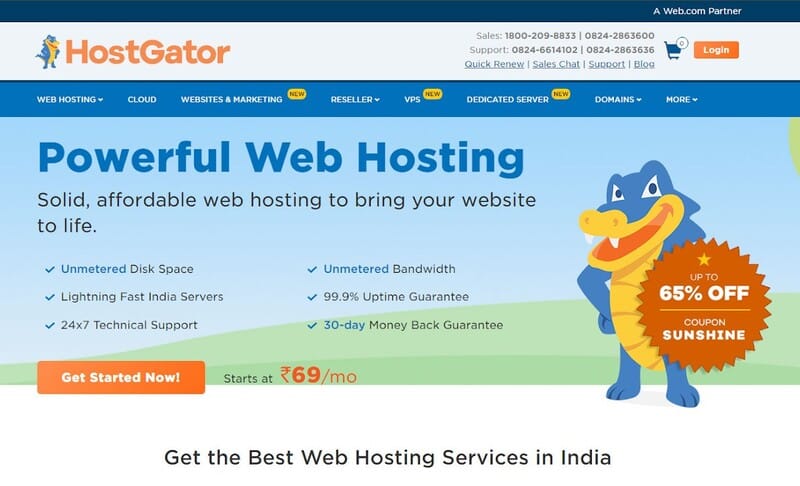 HostGator is one of the first web hosting companies that founded its services way back in 2002. The firm's offers shared hosting, VPS hosting, dedicated servers, cloud hosting, and WordPress hosting. It is recognized for being affordable and scalable with serving individuals, small businesses, and enterprises.