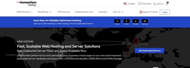 InMotion Hosting is a US-based web hosting firm established in the year 2001. It is recognized for providing shared, VPS, dedicated, and managed WordPress hosting solutions. The company focuses on performance and reliability and emphasises its customer support; it's something that includes features like storage of SSDs, free website migration, and a 90-day money-back guarantee.