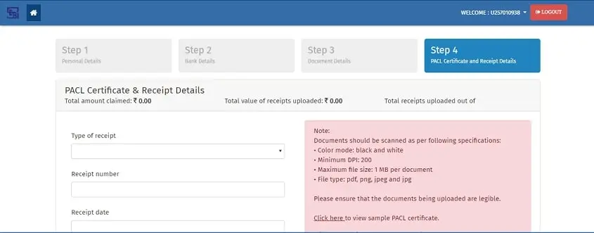 PACL refund PACL Certificate Receipt Details
